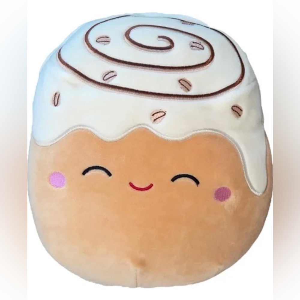 🌼❤️ Squishmallow Official Kellytoy Food Plush (Chanel Cinnamon Roll, 8 Inch)